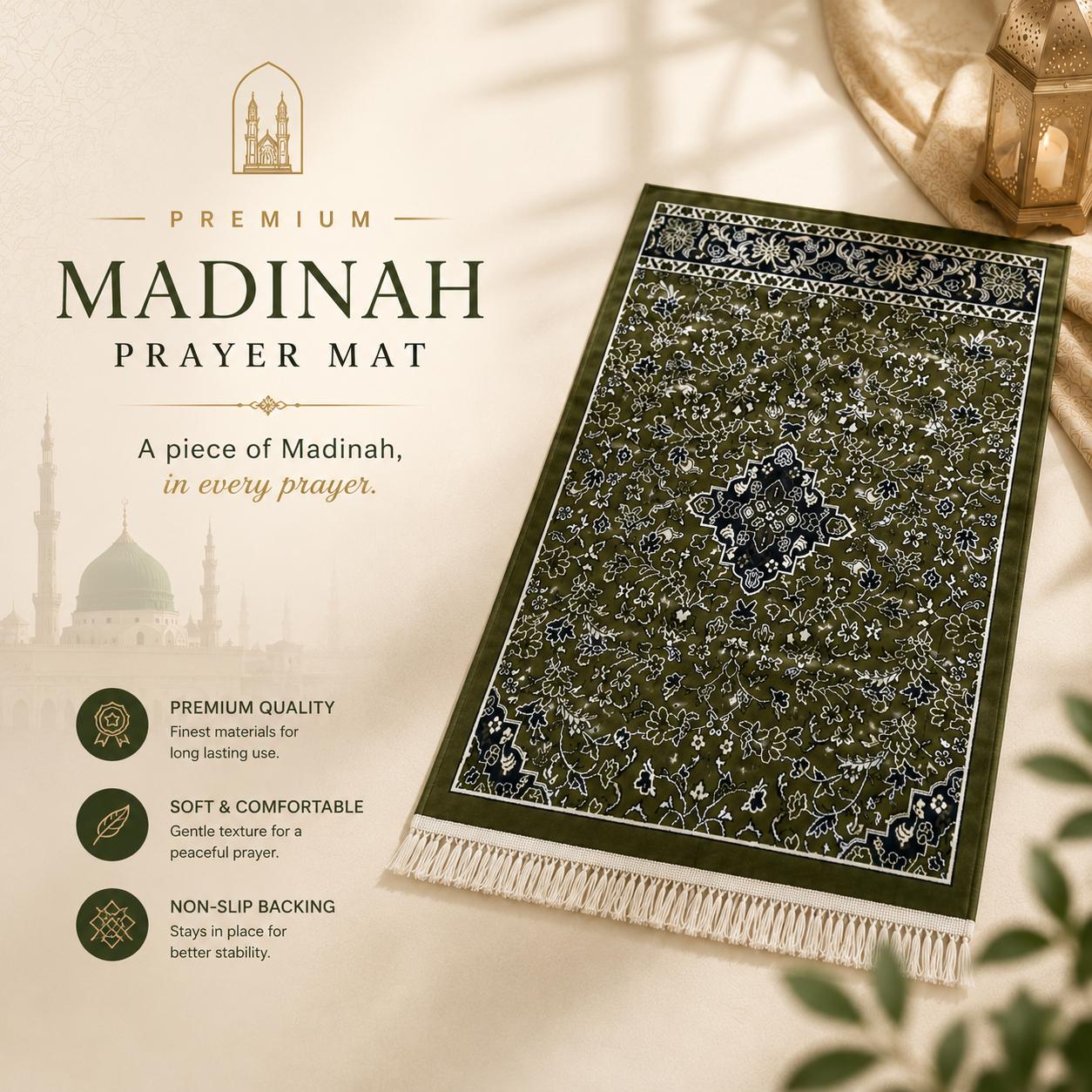 Rawdah Orignal Prayer Rug - Made In Madinah